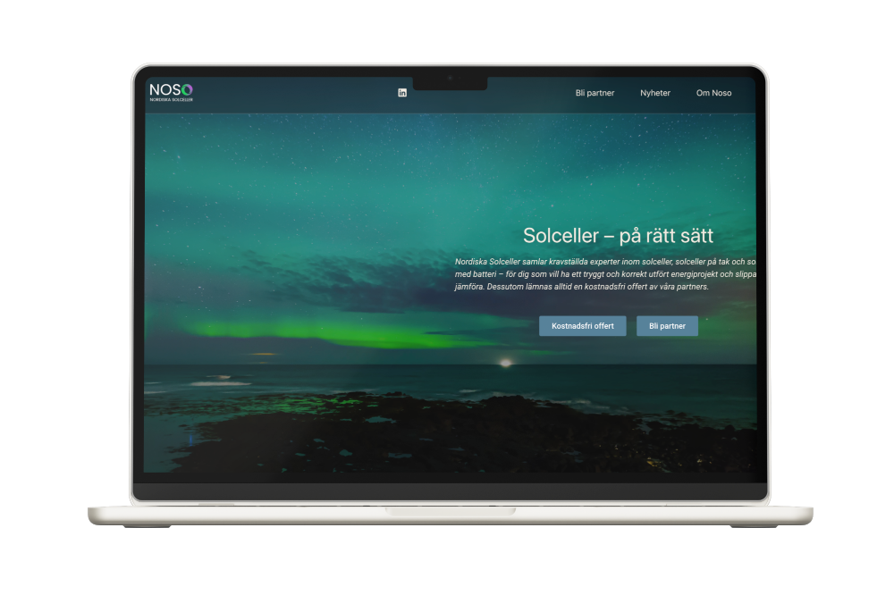 nordiska solceller webbyrå